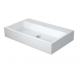 DURAVIT - Vero Air Umyvadlo 80x47 cm, bez přepadu, bez otvoru pro baterii, WonderGliss, bílá (23508000701)
