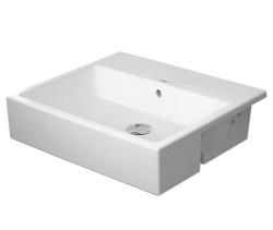 DURAVIT - Vero Air Umyvadlo polozápustné 55x47 cm, s přepadem, bez otvoru pro baterii, bílá (0382550060)