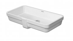 DURAVIT - Vero Air Umyvadlo vestavné 64x35 cm, s přepadem, bez otvoru pro baterii, bílá (0384600000)