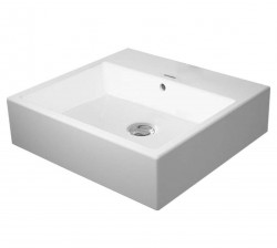 DURAVIT - Vero Air Umyvadlová mísa 50x47 cm, s přepadem, bez otvoru pro baterii, WonderGliss, bílá (23525000601)