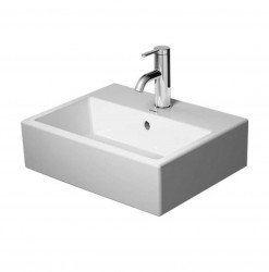 DURAVIT - Vero Air Umývátko 45x35 cm, s přepadem, otvor pro baterii, WonderGliss, bílá (07244500001)