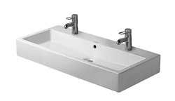 DURAVIT - Vero Dvojumyvadlo 100x47 cm, se 2 otvory pro baterie, alpská bílá (0454100024)