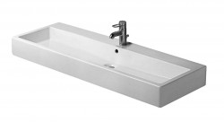 DURAVIT - Vero Umyvadlo 120x47 cm, s přepadem, s otvorem pro baterii, WonderGliss, bílá (04541200001)