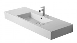 DURAVIT - Vero Umyvadlo 125x49 cm, s 1 otvorem pro baterii, alpská bílá (0329120000)