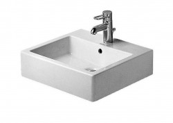 DURAVIT - Vero Umyvadlo 50x47 cm, s přepadem, s otvorem pro baterii, WonderGliss, bílá (04545000001)