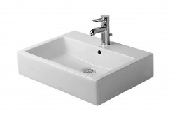 DURAVIT - Vero Umyvadlo 60x47 cm, s 1 otvorem pro baterii, s WonderGliss, alpská bílá (04546000001)