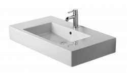 DURAVIT - Vero Umyvadlo 85x49 cm, s přepadem, s otvorem pro baterii, bílá (0329850000)