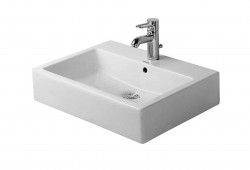 DURAVIT - Vero Umyvadlo na desku, 50x47 cm, s přepadem, s otvorem pro baterii, bílá (0452500000)