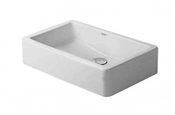 DURAVIT - Vero Umyvadlo na desku, 60x38 cm, bez přepadu, bez otvoru pro baterii, WonderGliss, bílá (04556000001)