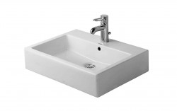 DURAVIT - Vero Umyvadlo nábytkové 60x47 cm, s 1 otvorem pro baterii, s WonderGliss, alpská bílá (04546000271)