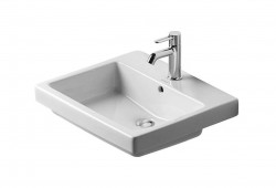 DURAVIT - Vero Umyvadlo zápustné 55x47x18 cm, s 1 otvorem pro baterii, alpská bílá (0315550000)