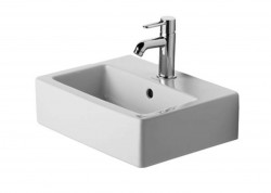 DURAVIT - Vero Umývátko 45x35 cm, s přepadem, s otvorem pro baterii, WonderGliss, bílá (07044500001)