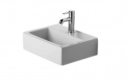 DURAVIT - Vero Umývátko Med, 45x35 cm, s 1 otvorem pro baterii, bez přepadu, s WonderGliss, alpská bílá (07044500411)