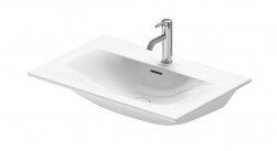 DURAVIT - Viu Umyvadlo 73x49 cm, s přepadem, s otvorem pro baterii, WonderGliss, bílá (23447300001)