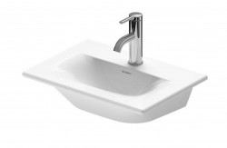 DURAVIT - Viu Umývátko 45x32 cm, bez přepadu, s otvorem pro baterii, bílá (0733450041)