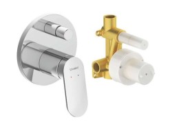 DURAVIT - Wave Baterie pod omítku, pro 2 spotřebiče, s tělesem, chrom (WA4210008010)