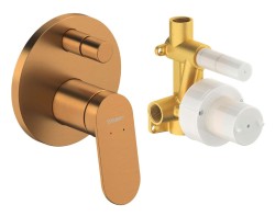 DURAVIT - Wave Baterie pod omítku, pro 2 spotřebiče, s tělesem, kartáčovaný bronz (WA4210008004)