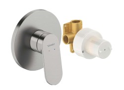 DURAVIT - Wave Sprchová baterie pod omítku, s tělesem, kartáčovaný nerez (WA4210007070)