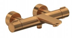 DURAVIT - Wave Termostatická vanová baterie, kartáčovaný bronz (WA5220000004)