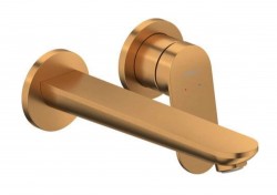 DURAVIT - Wave Umyvadlová baterie pod omítku, 2-otvorová instalace, kartáčovaný bronz (WA1070004004)