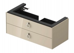DURAVIT - White Tulip Umyvadlová skříňka, 98x46x41 cm, 2 zásuvky, Taupe (WT43520H3H3)
