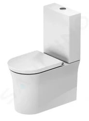 DURAVIT - White Tulip WC kombi mísa, Vario odpad, Rimless, HygieneGlaze, bílá (2197092000)