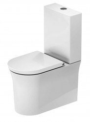 DURAVIT - White Tulip WC kombi mísa, Vario odpad, Rimless, s WonderGliss, bílá (21970900001)