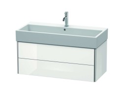 DURAVIT - XSquare Umyvadlová skříňka 98x40x46 cm, 2 zásuvky, lesklá bílá (XS419602222)