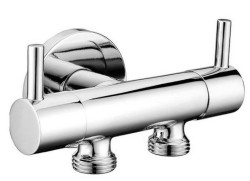Dvojventil SAT pro přívod vody G1/2 x 3/8 x 3/8 chrom 1209-04-B (1209-04-B)
