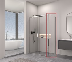 Erga Alpine, pevná stěna pro sprchový kout 100x195 cm, 6mm čiré sklo, chromový profil, (ERG-V02-ALPINE-G100-CR)