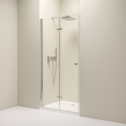 Erga Berlin, skladacie sprchové dvere do otvoru 110x195 cm, 6mm číre sklo, chrómový profil, (ERG-V02-BERLIN-D110-CR)