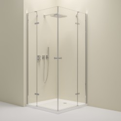 Erga Bern Double, sprchový kout s 2-křídlými dveřmi 70(dveře) x 110(dveře) x 195 cm, 6mm čiré sklo, chromový profil, (ERG-V02-BERN-D070D110-CL-CR)