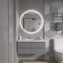 Erga Carla, kulaté LED zrcadlo 120cm, 2760 lm, 3 barvy světla, (ERG-V01-208-1212)