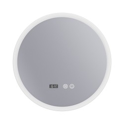 Erga Deam, kulaté LED zrcadlo 50cm, 3 barvy světla, přední osvětlení, vyhřívací podložka proti zapaření, ERG-V01-Deam-5050-CL (ERG-V01-DEAM-5050-CL)