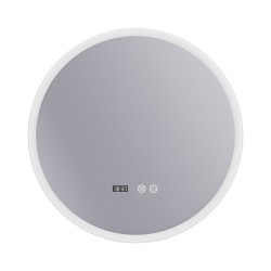 Erga Deam, kulaté LED zrcadlo 60cm, 3 barvy světla, přední osvětlení, vyhřívací podložka proti zapaření, ERG-V01-Deam-6060-CL (ERG-V01-DEAM-6060-CL)