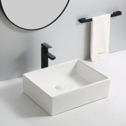 Erga Elsa, umyvadlo na desku 500x395x140 mm, bílá lesklá, (ERG-V03-9506-WH)