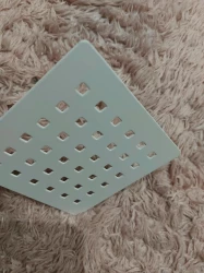 Erga Erga, kovová krytka na sprchovou vaničku 12,5x12,5cm, bílá matná, (ERG-V06-SMC-C01-WH)
