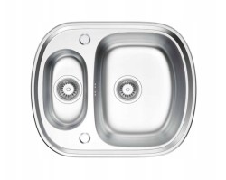 Erga HD, 1,5-komorový oceľový drez 600x490x160 mm + sifón, dekor brúsený satén, (ERG-MLS-HD6049BS)