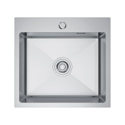 Erga HD, 1-komorový ocelový dřez 480x450x210 mm, ocelová, (ERG-MLS-HD4845)