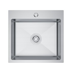 Erga HD, 1-komorový ocelový dřez 500x450x210 mm, ocelová, (ERG-MLS-HD5045)