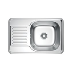 Erga HD, 1-komorový oceľový drez 660x420x160 mm, dekor hladký brúsený satén, (ERG-MLS-HD6642)