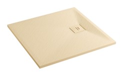 Erga Hyper, SMC sprchová vanička 100x70x2,6 cm + sifón, béžová matná, (ERG-V06-SMC-7010S-BG)