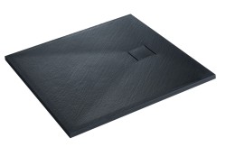 Erga Hyper, SMC sprchová vanička 100x80x2,6 cm + sifón, čierna matná, (ERG-V06-SMC-8010S-BK)