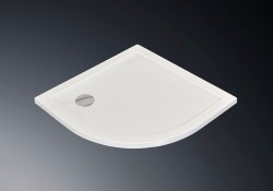Erga Laos, čtvrtkruhová sprchová vanička 100x100x5cm, akrylát, bílá lesklá, (ERG-V06-ACR-1010Q-WH-CR)