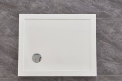 Erga Laos, obdélníková sprchová vanička 90x80x5cm, akrylát, bílá lesklá, (ERG-V06-ACR-8090S-WH-CR)