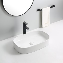 Erga Luella, umyvadlo na desku 610x375x120 mm, bílá lesklá, (ERG-V03-9612-WH)
