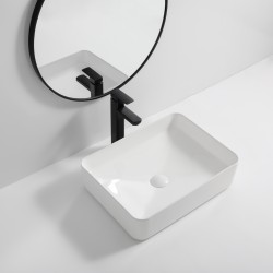 Erga Madalyn, umyvadlo na desku 500x370x135 mm, bílá lesklá, (ERG-V03-9674-WH)