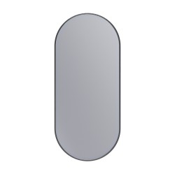 Erga Oval, oválné zrcadlo 40x90cm, černý rám, (ERG-V01-OVAL-4090-BK)