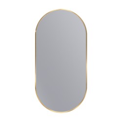 Erga Oval, oválné zrcadlo 45x90cm, zlatý rám, (ERG-V01-OVAL-4590-GD)