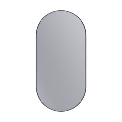Erga Oval, oválné zrcadlo 50x100cm, černý rám, (ERG-V01-OVAL-5010-BK)